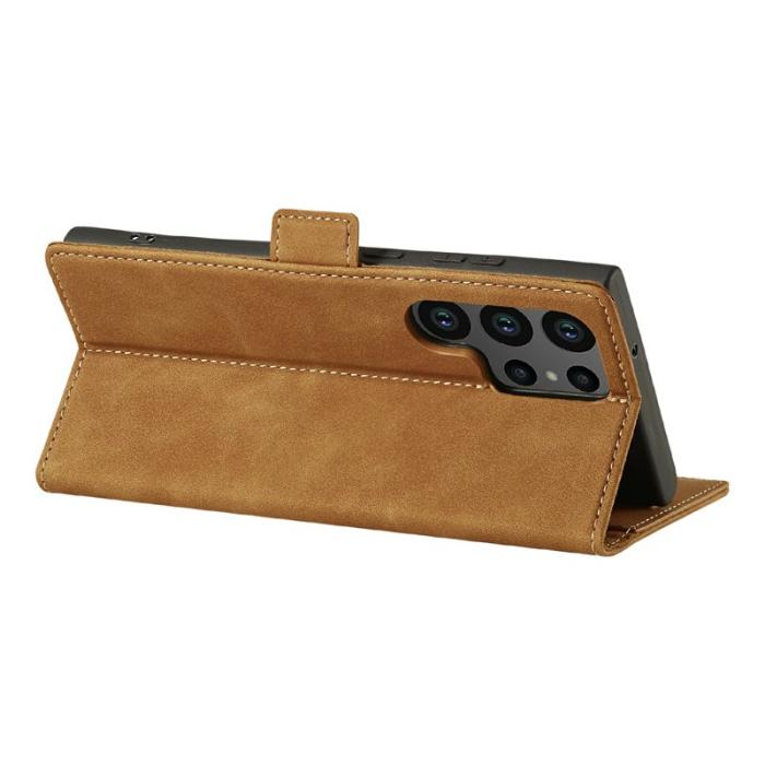 LC.imeeke - LC.IMEEKE Plånboksfodral för Samsung Galaxy S26 Ultra Konstläder - Brun