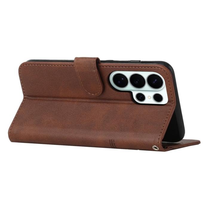 OEM - Plånboksfodral för Samsung Galaxy S26 Ultra Konstläder - Brun