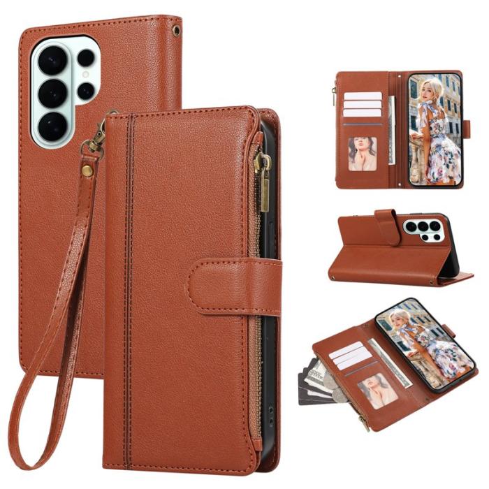 OEM - Mobilfodral för Samsung Galaxy S26 Ultra Konstläder - Brun