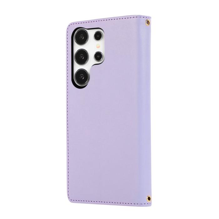 OEM - Mobilfodral för Samsung Galaxy S26 Ultra Konstläder Fickor - Lila