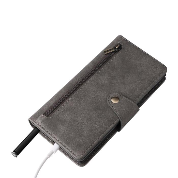 OEM - Plånboksfodral för Samsung Galaxy S26 Ultra Konstläder - Grå