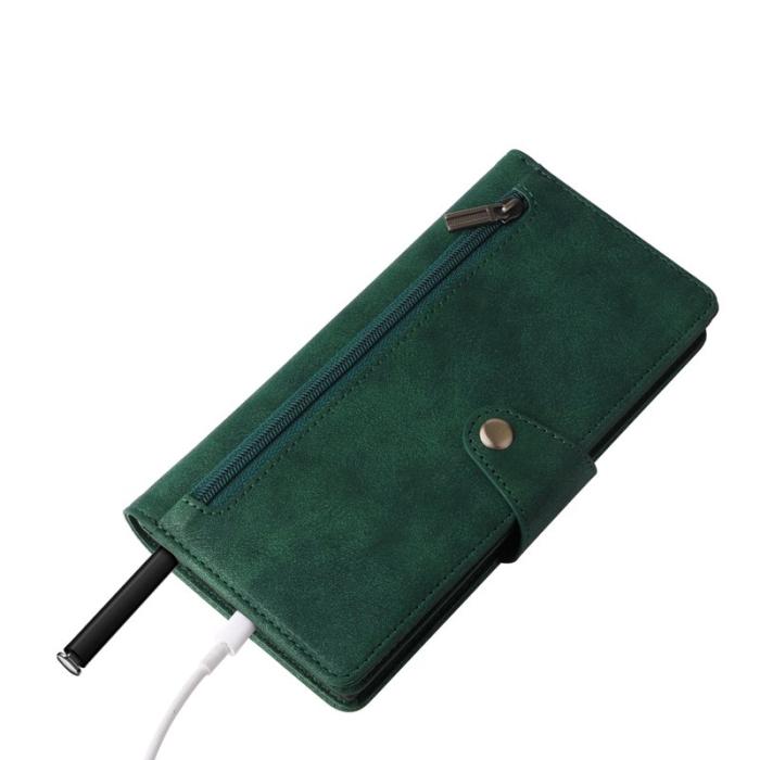 OEM - Plånboksfodral för Samsung Galaxy S26 Ultra Konstläder - Grön