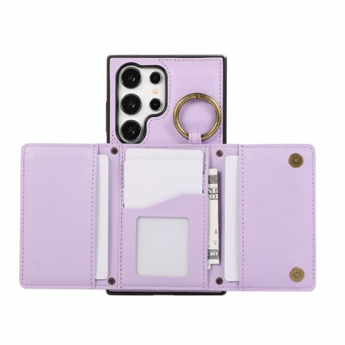 OEM - Plånboksfodral för Samsung Galaxy S26 Ultra Konstläder Kickstand - Lila