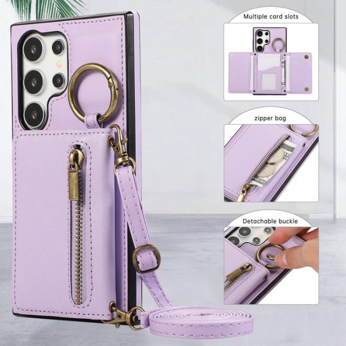 OEM - Plånboksfodral för Samsung Galaxy S26 Ultra Konstläder Kickstand - Lila