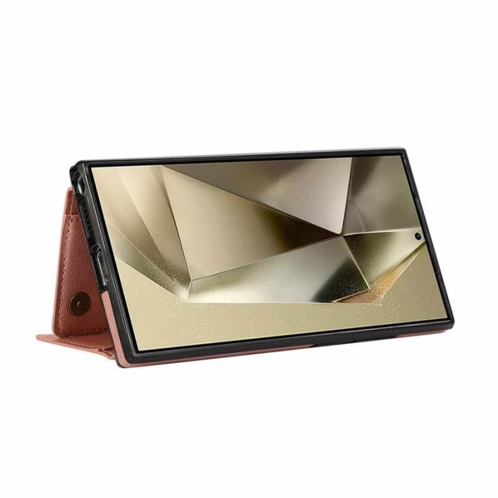 OEM - Plånboksfodral för Samsung Galaxy S26 Ultra Konstläder Kickstand - Rosa