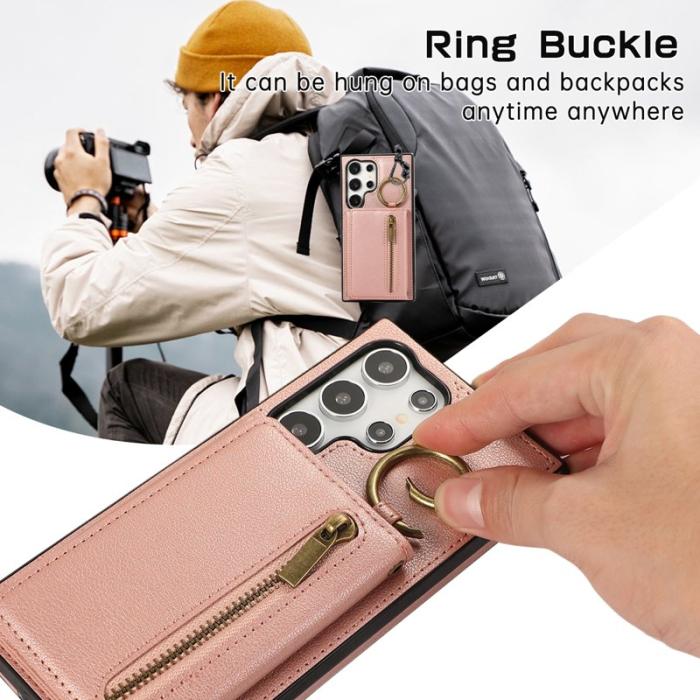 OEM - Plånboksfodral för Samsung Galaxy S26 Ultra Konstläder Kickstand - Rosa