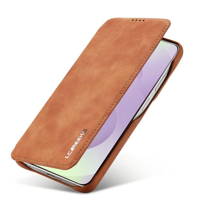 LC.imeeke - LC.IMEEKE Mobilfodral för Samsung Galaxy S26 Ultra Konstläder Kortfack - Brun