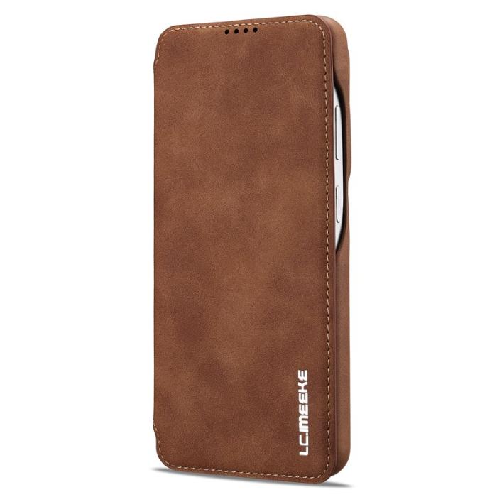 LC.imeeke - LC.IMEEKE Mobilfodral för Samsung Galaxy S26 Ultra Konstläder Kortfack - Brun