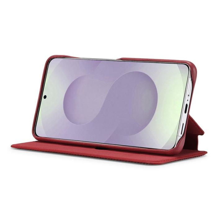 LC.imeeke - LC.IMEEKE Mobilfodral för Samsung Galaxy S26 Ultra Konstläder Kortfack - Röd