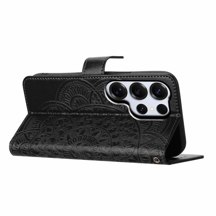 OEM - Mobilfodral för Samsung Galaxy S26 Ultra Äkta läder Kortfack - Svart