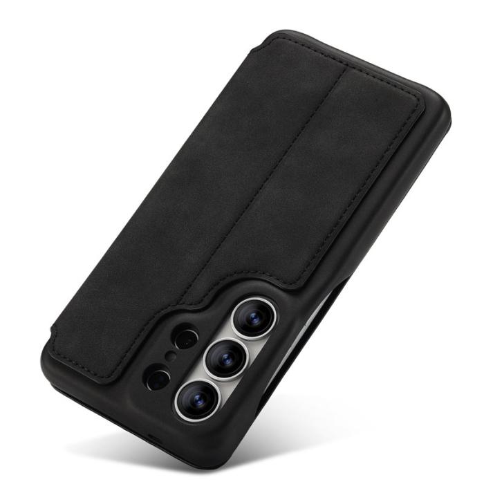 LC.imeeke - LC.IMEEKE Mobilfodral för Samsung Galaxy S26 Ultra Konstläder Kortfack - Svart