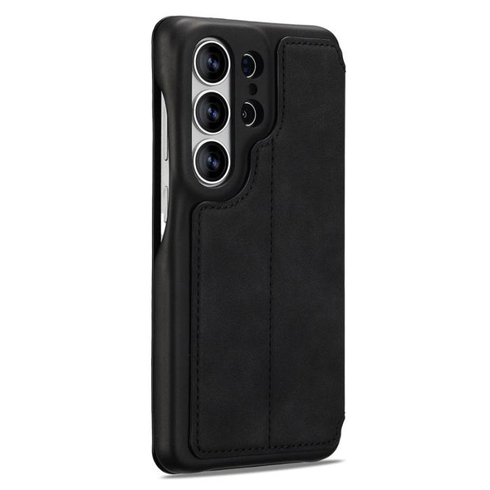 LC.imeeke - LC.IMEEKE Mobilfodral för Samsung Galaxy S26 Ultra Konstläder Kortfack - Svart