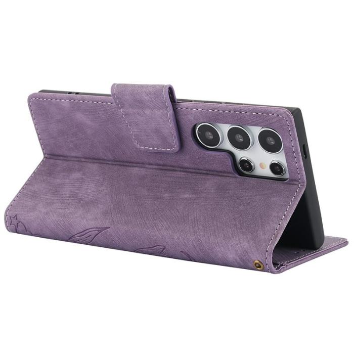 OEM - Plånboksfodral för Samsung Galaxy S26 Ultra Äkta läder - Lila