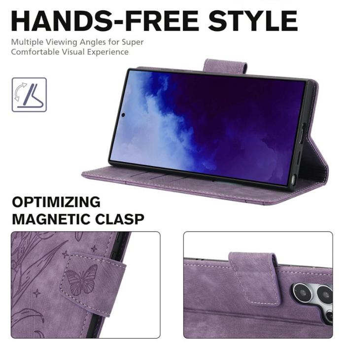 OEM - Plånboksfodral för Samsung Galaxy S26 Ultra Äkta läder - Lila