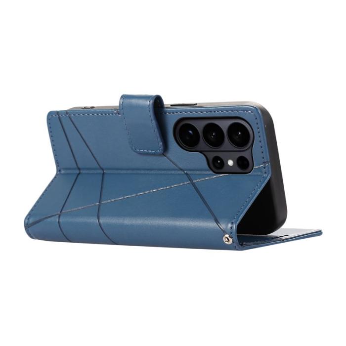 OEM - Plånboksfodral för Samsung Galaxy S26 Ultra Äkta läder med handledsrem - Blå