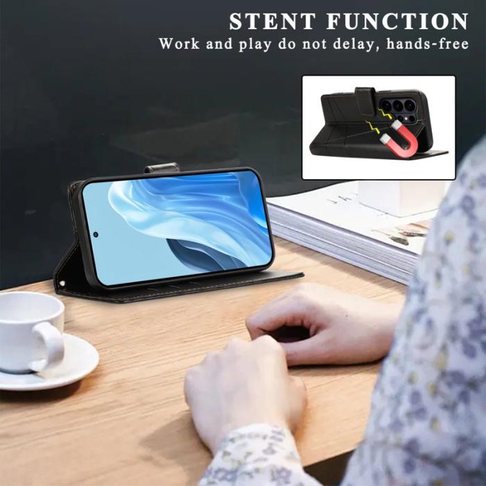 OEM - Plånboksfodral för Samsung Galaxy S26 Ultra Äkta läder med handledsrem - Svart