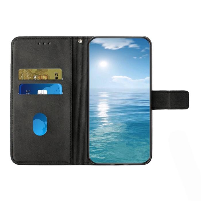 OEM - Plånboksfodral för Samsung Galaxy S26 Ultra Äkta läder med handledsrem - Svart