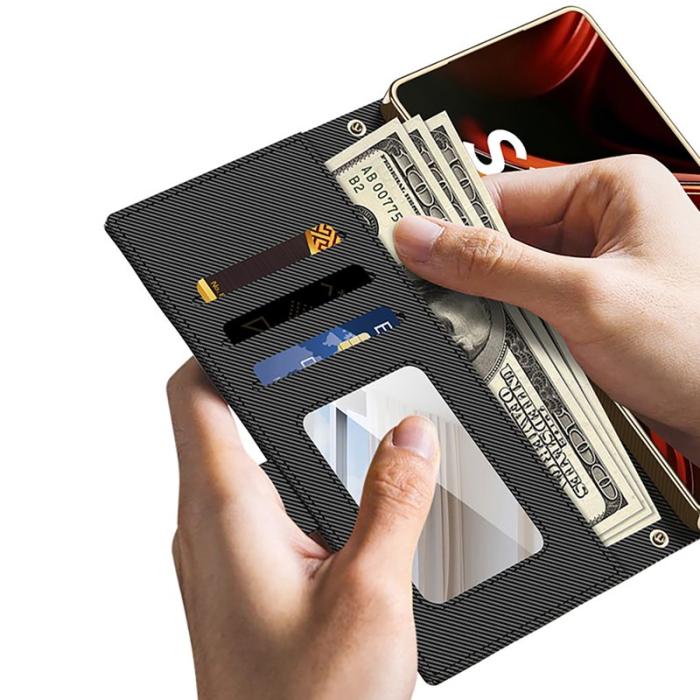 GKK - GKK Mobilfodral för Samsung Galaxy S26 Ultra Konstläder med kortfack - Svart