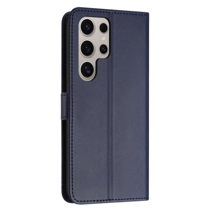 OEM - Plånboksfodral för Samsung Galaxy S26 Ultra Äkta läder med ställ - Blå
