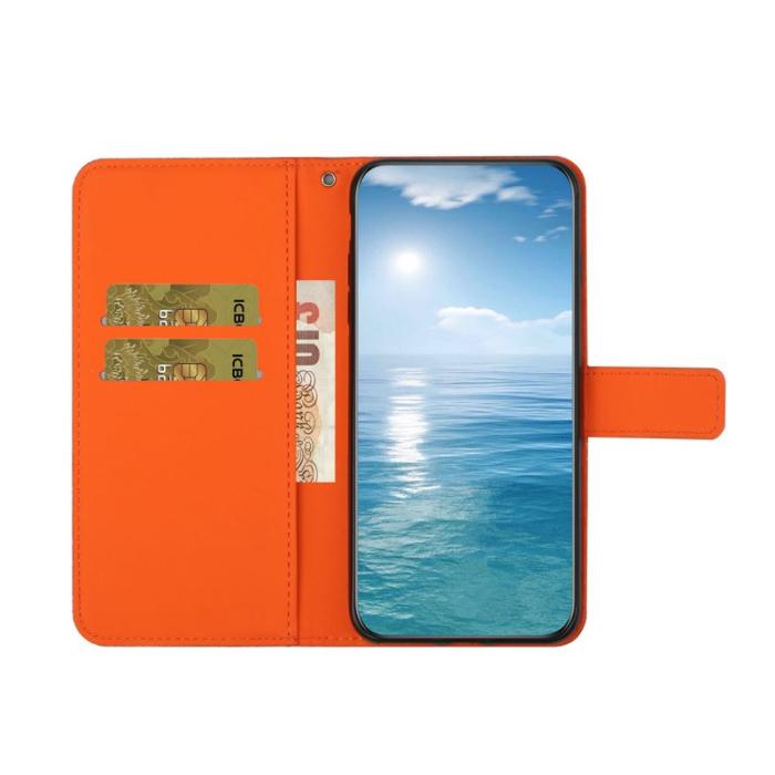 OEM - Plånboksfodral för Samsung Galaxy S26 Ultra Äkta läder - Orange