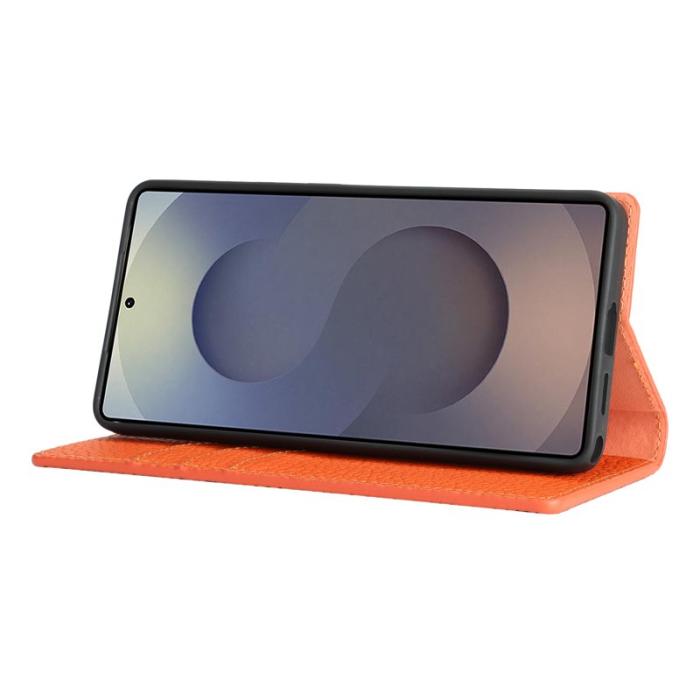 OEM - Plånboksfodral för Samsung Galaxy S26 Ultra Äkta läder - Orange