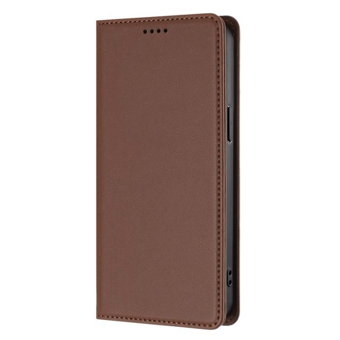 OEM - Plånboksfodral för Samsung Galaxy S26 Ultra Äkta läder RFID - Brun