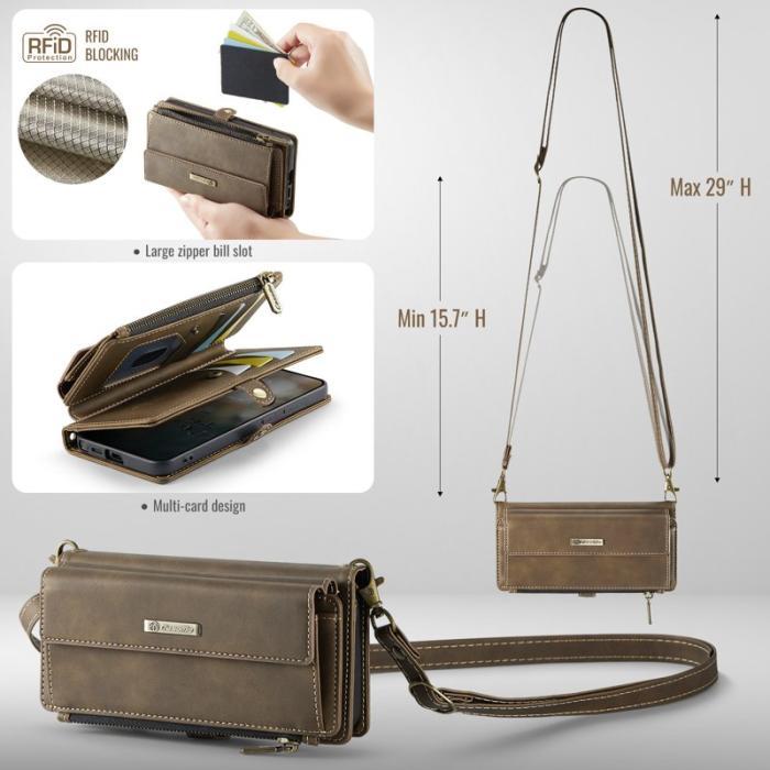 Caseme - CaseMe Plånboksfodral för Samsung Galaxy S26 Ultra Äkta läder RFID - Brun