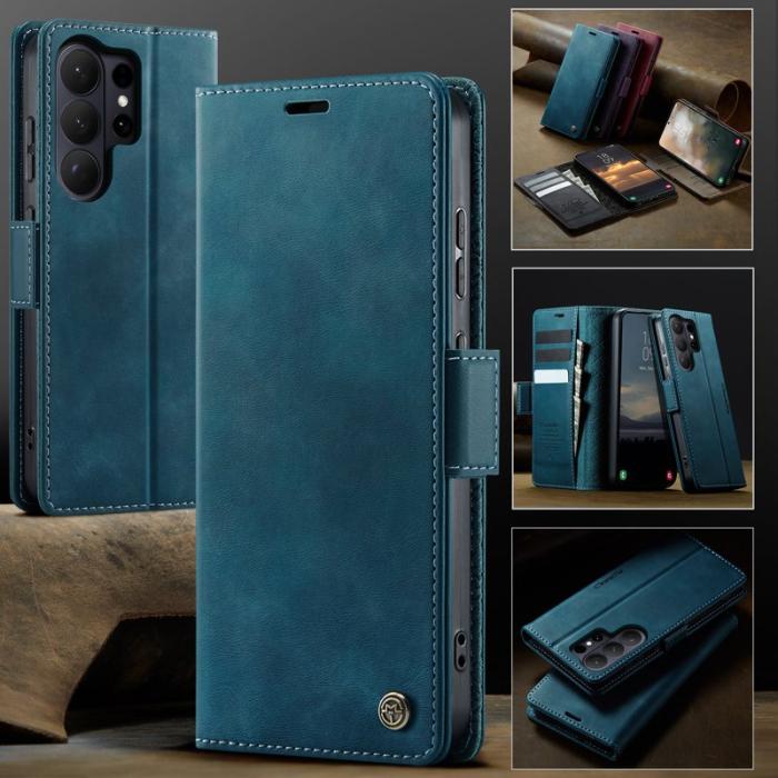 Caseme - CaseMe Plånboksfodral för Samsung Galaxy S26 Ultra Äkta läder RFID - Grön