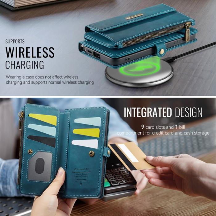 Caseme - CaseMe Plånboksfodral för Samsung Galaxy S26 Ultra Äkta läder RFID - Grön