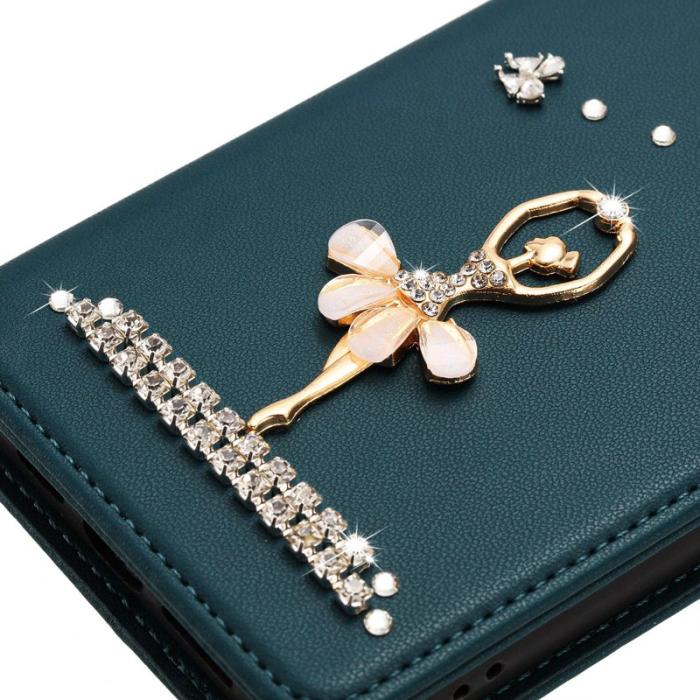 OEM - Plånboksfodral för Samsung Galaxy S26 Ultra Äkta läder RFID - Grön