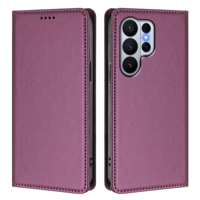 OEM - Plånboksfodral för Samsung Galaxy S26 Ultra Äkta läder RFID - Lila