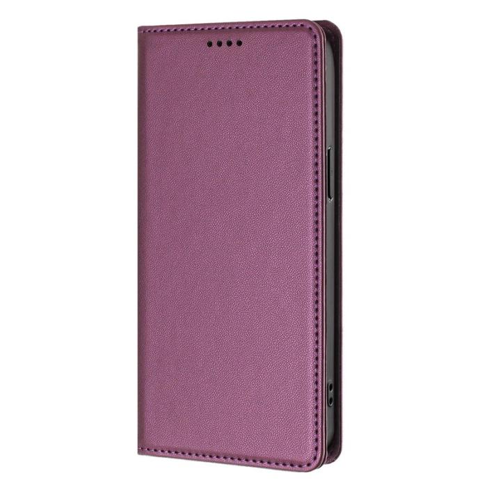 OEM - Plånboksfodral för Samsung Galaxy S26 Ultra Äkta läder RFID - Lila