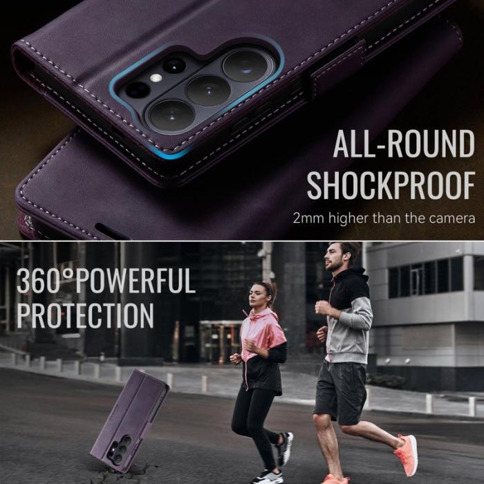 Caseme - CaseMe Plånboksfodral för Samsung Galaxy S26 Ultra Äkta läder RFID - Lila