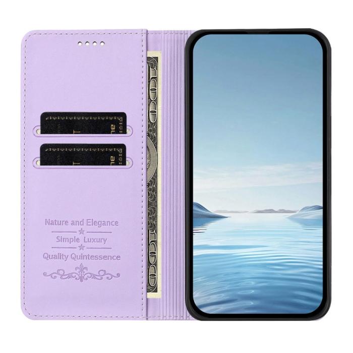 OEM - Plånboksfodral för Samsung Galaxy S26 Ultra Äkta läder RFID - Ljuslila