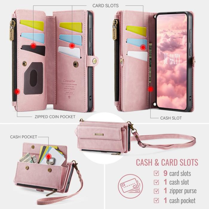 Caseme - CaseMe Plånboksfodral för Samsung Galaxy S26 Ultra Äkta läder RFID - Rosa