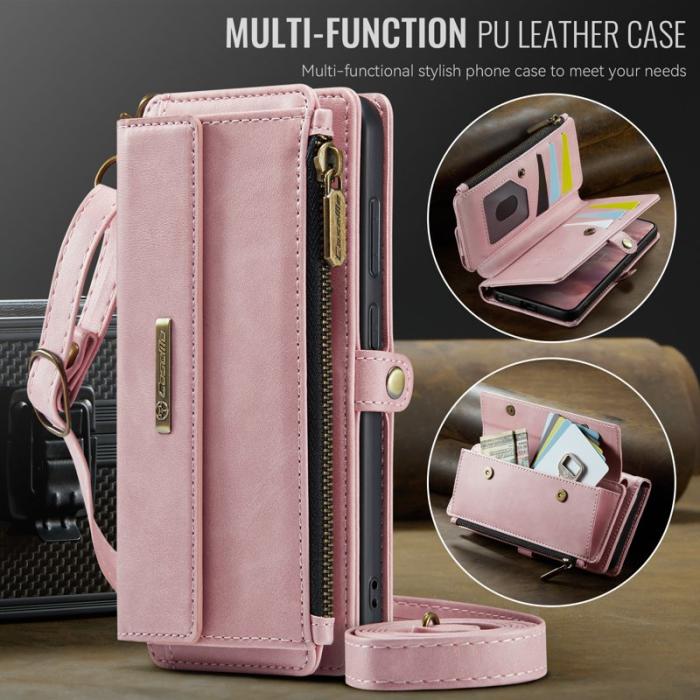 Caseme - CaseMe Plånboksfodral för Samsung Galaxy S26 Ultra Äkta läder RFID - Rosa