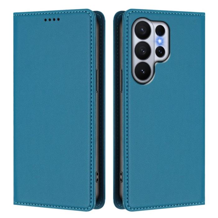 OEM - Plånboksfodral för Samsung Galaxy S26 Ultra Äkta läder RFID - Sjöblå