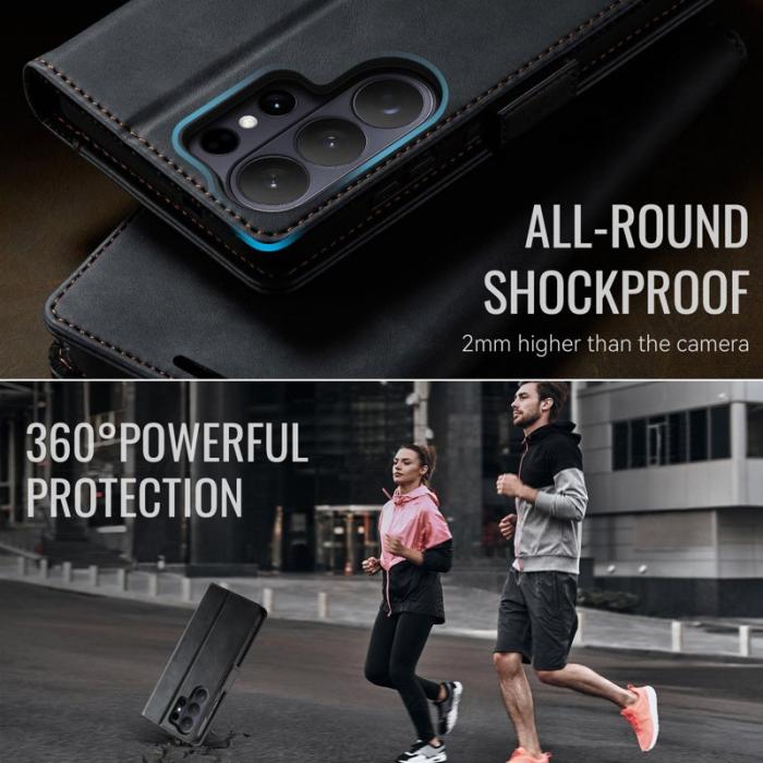 Caseme - CaseMe Plånboksfodral för Samsung Galaxy S26 Ultra Äkta läder RFID - Svart