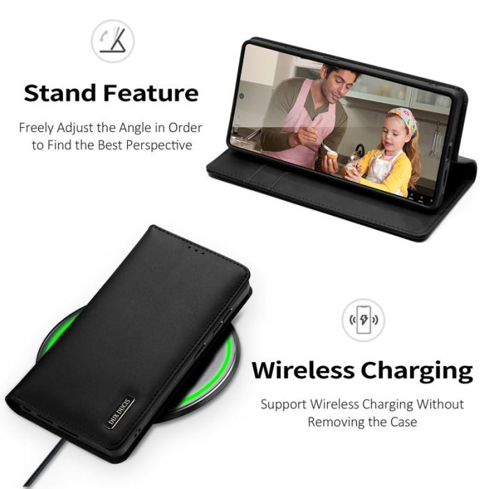 Dux Ducis - Dux Ducis Plånboksfodral för Samsung Galaxy S26 Ultra Äkta läder RFID - Svart