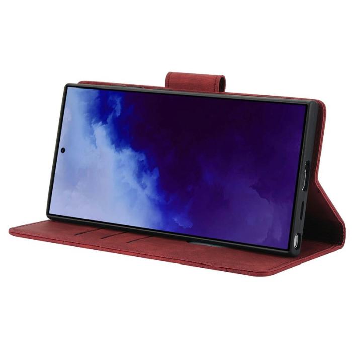 OEM - Plånboksfodral för Samsung Galaxy S26 Ultra Äkta läder - Röd