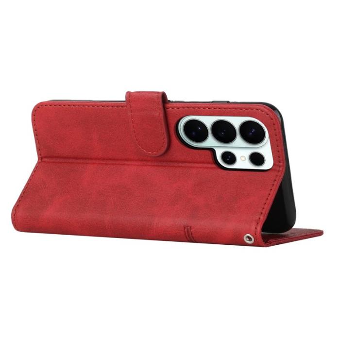 OEM - Plånboksfodral för Samsung Galaxy S26 Ultra Äkta läder - Röd