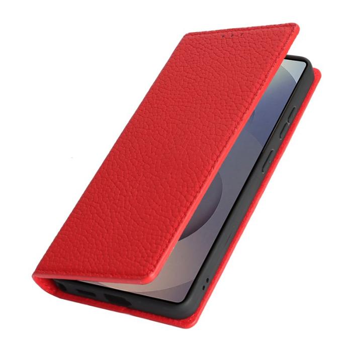 OEM - Plånboksfodral för Samsung Galaxy S26 Ultra Äkta läder - Röd