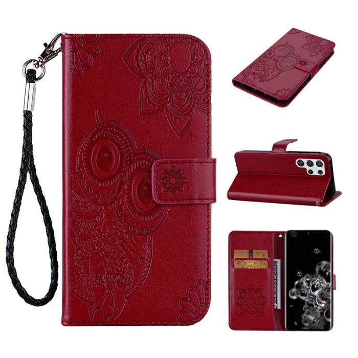 OEM - Plånboksfodral för Samsung Galaxy S26 Ultra Konstläder - Röd