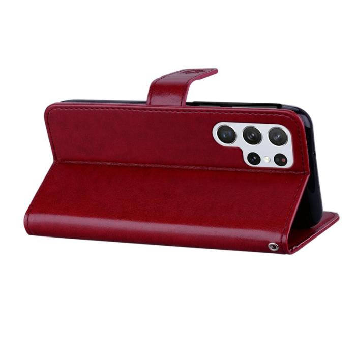 OEM - Plånboksfodral för Samsung Galaxy S26 Ultra Konstläder - Röd