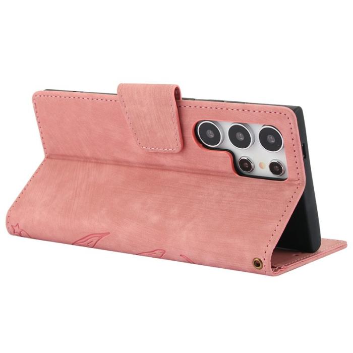 OEM - Plånboksfodral för Samsung Galaxy S26 Ultra Äkta läder - Rosa