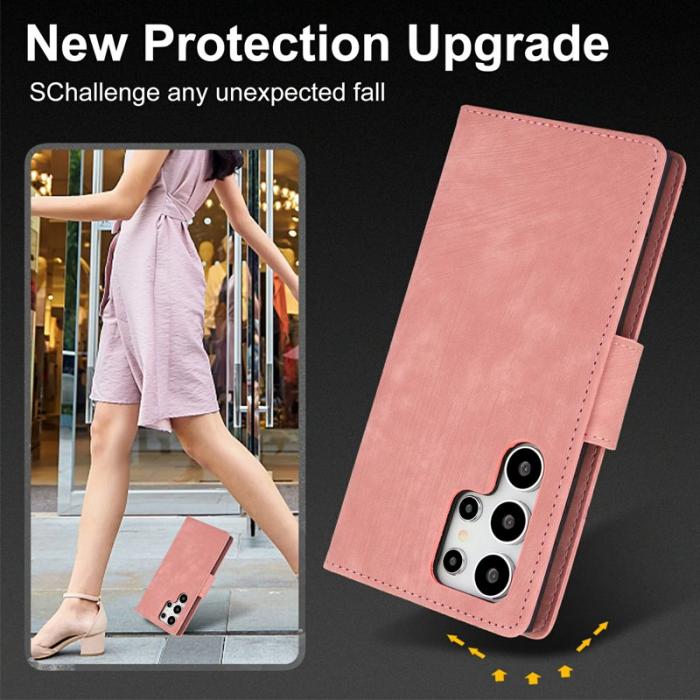 OEM - Plånboksfodral för Samsung Galaxy S26 Ultra Äkta läder - Rosa