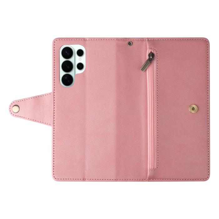 OEM - Plånboksfodral för Samsung Galaxy S26 Ultra Äkta läder - Roséguld