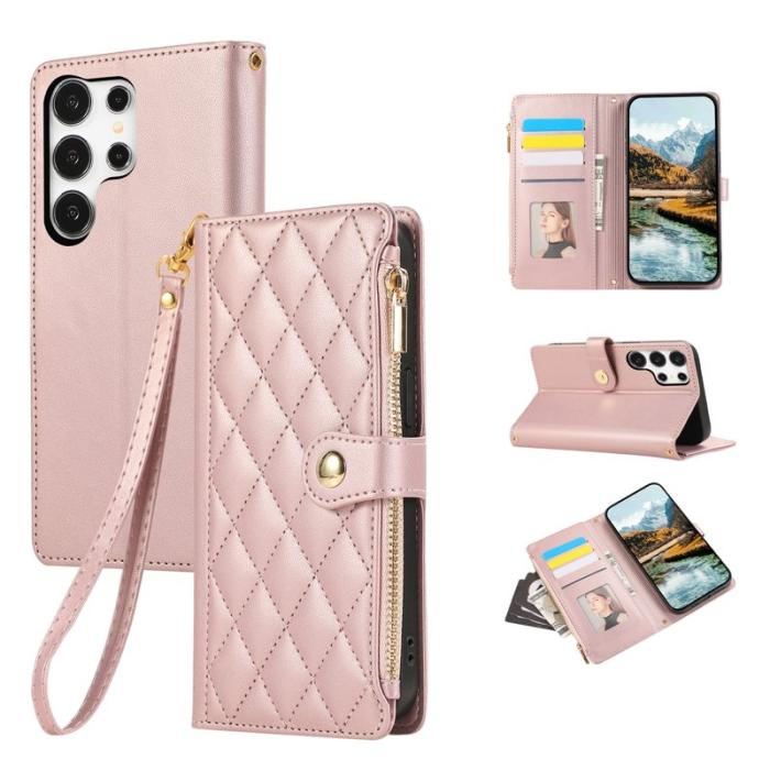 OEM - Mobilfodral för Samsung Galaxy S26 Ultra Konstläder - Roséguld