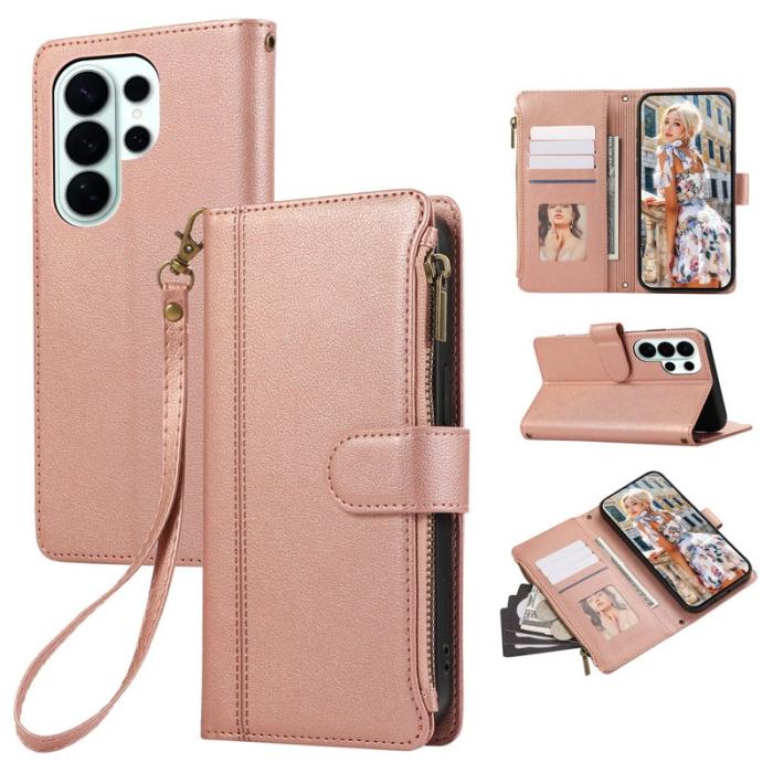 OEM - Mobilfodral för Samsung Galaxy S26 Ultra Konstläder - Roséguld