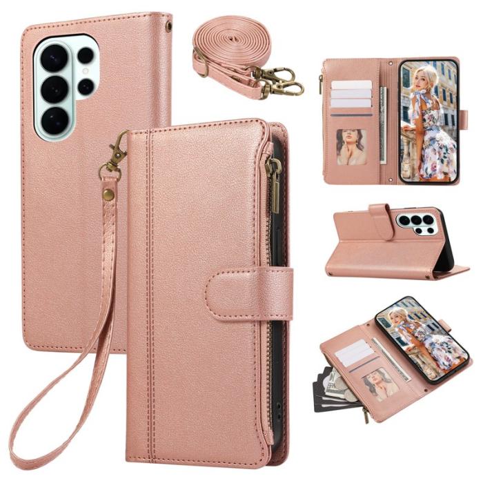 OEM - Mobilfodral för Samsung Galaxy S26 Ultra Konstläder - Roséguld